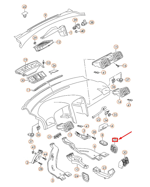 NEW VW GOLF MK7 REAR VENTILATION TRIM 3T0819465A