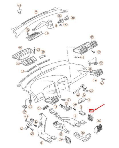 NEW VW GOLF MK7 REAR VENTILATION TRIM 3T0819465A