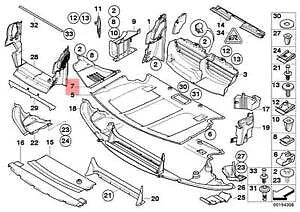 NEW BMW 5 E60 ENGINE SPLASH SHIELD RIGHT SIDE 51717896608 ORIGINAL