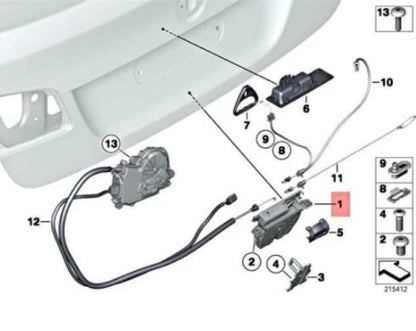 NEW BMW 3 F30 F30 LCI REAR TAILGATE TRUNK LOCK 51247191212 7191212 ORIGINAL