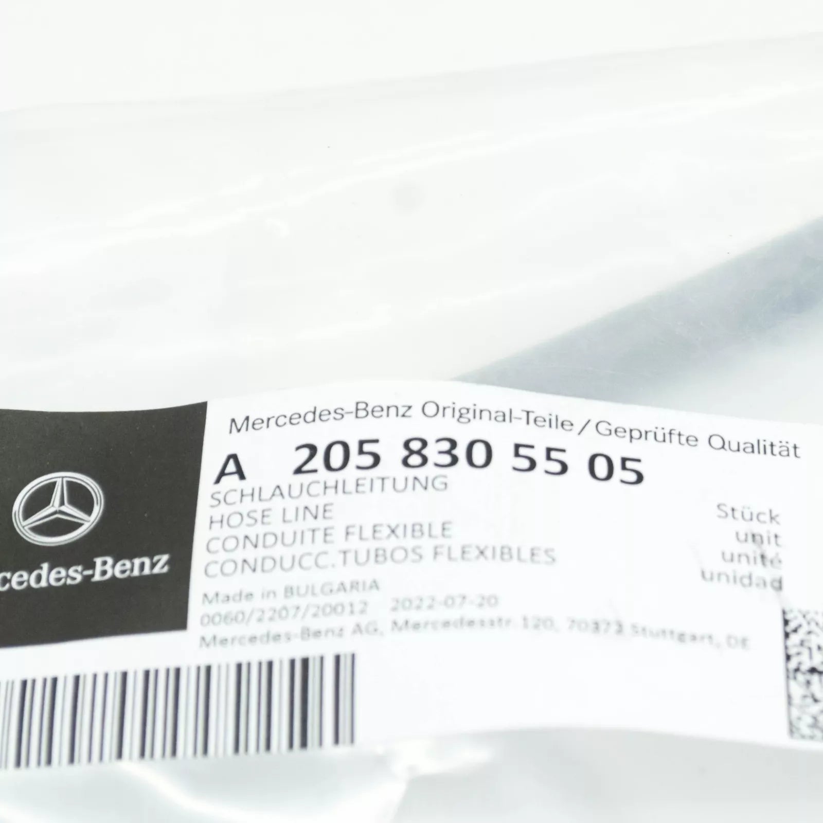 NEW MERCEDES-BENZ C W205 RETURN LINE HOSE A2058305505