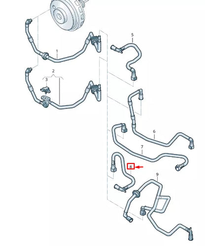 NEW VW TOUAREG 7P MK2 BRAKE SERVO VACUUM PIPE RHD 7P6611931H