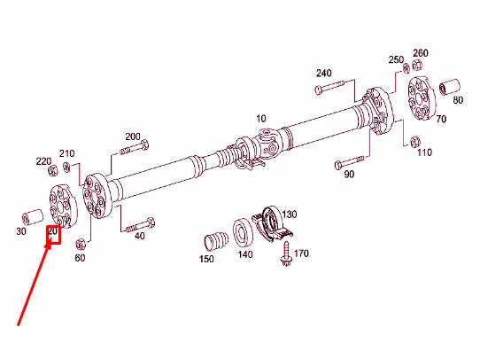 NEW MERCEDES-BENZ C W205 PROPELLER SHAFT FRONT FLEXIBLE DISC A2104110415