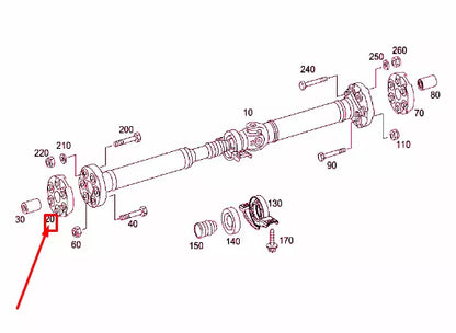 NEW MERCEDES-BENZ C W205 PROPELLER SHAFT FRONT FLEXIBLE DISC A2104110415
