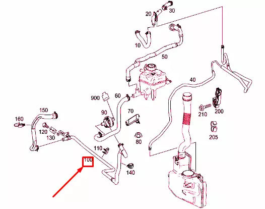 NEW MERCEDES-BENZ GLE W166 ENGINE COOLANT HOSE A1668307101 ORIGINAL