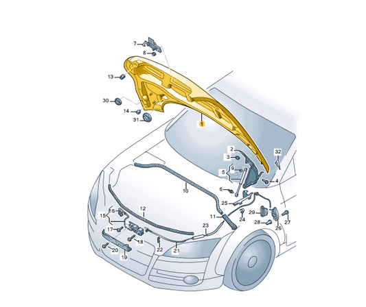 new audi tts 8j bonnet hood 8j0823029e original
