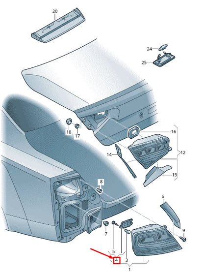 NEW AUDI A8 4H REAR RIGHT TAIL LIGHT COVER 4H0945222