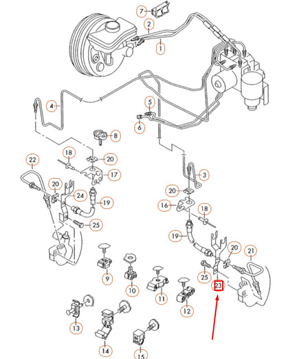 NEW AUDI A4 B7 FRONT LEFT BRAKE HOSE BRACKET 4B0615133G ORIGINAL