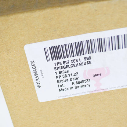 NEW VW TOUAREG 7P FRONT RIGHT DOOR MIRROR HOUSING LHD 7P6857508L9B9 ORIGINAL