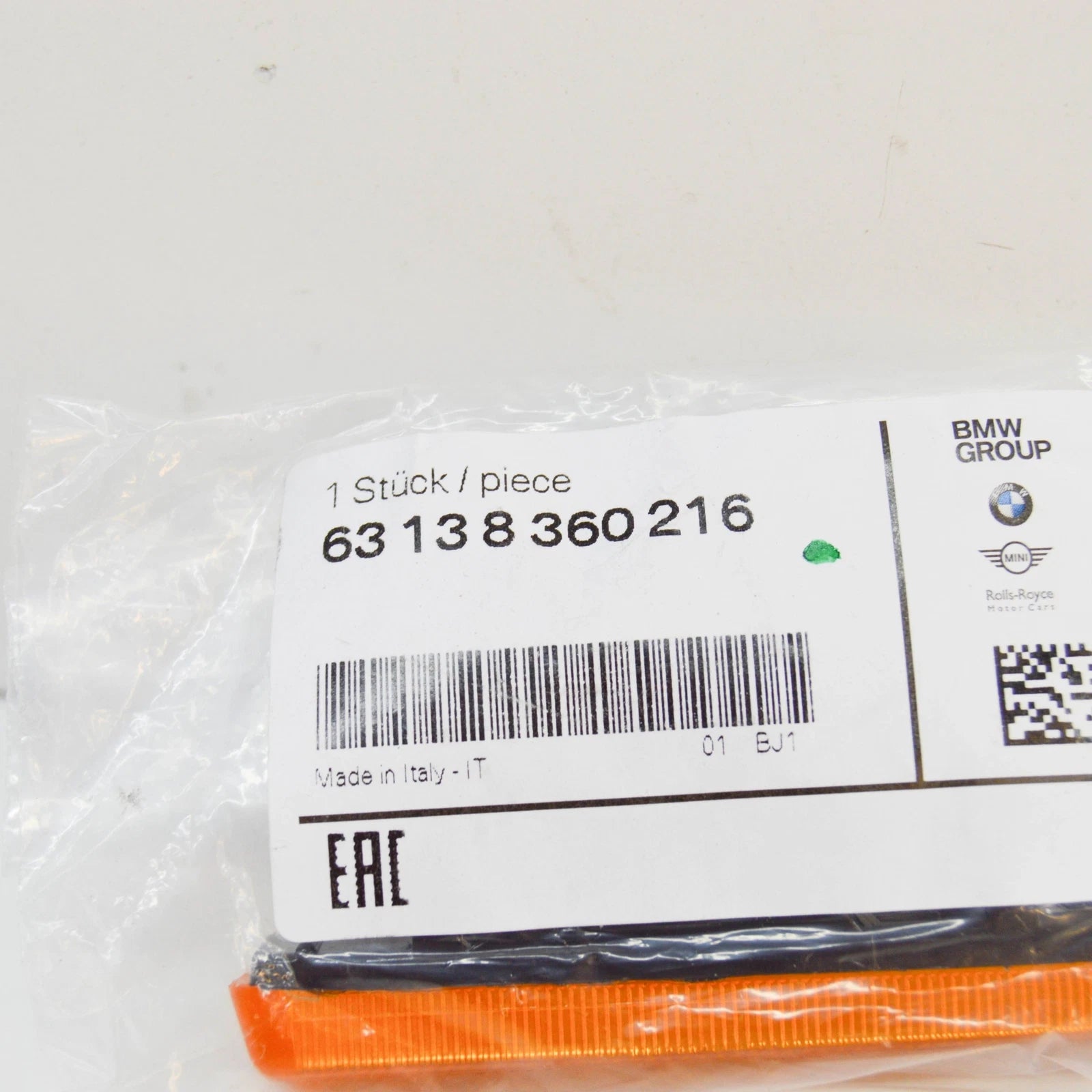 NEW BMW 7 E38 RIGHT ADDITIONAL TURN INDICATOR LAMP 63138360216 8360216 ORIGINAL