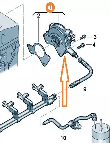 NEW VOLKSWAGEN TRANSPORTER T5 VACUUM PUMP 070145209J ORIGINAL
