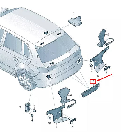 NEW AUDI RS3 LEFT UPPER ANTENNA AMPLIFIER 8V4035225E