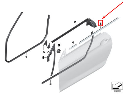 NEW BMW 6 F12 FRONT RIGHT OUTER LONG DUCT COVER 7221316 51337221316 ORIGINAL