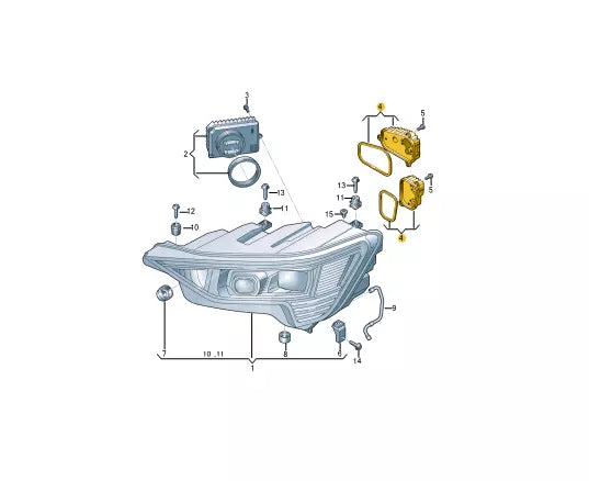NEW AUDI E-TRON S FRONT LED LIGHT CONTROL UNIT W HEAT SINK RIGHT 4KE998474A