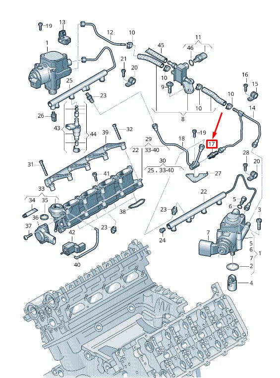 NEW AUDI A6 AVANT C6 FUEL PRESSURE REGULATOR 06D130757D ORIGINAL