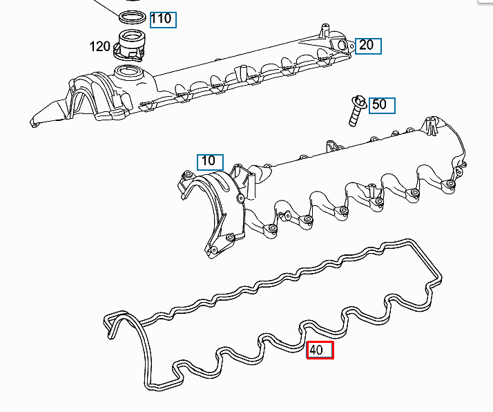 new mercedes benz cl c215 right engine valve cover gasket a1370160321 original