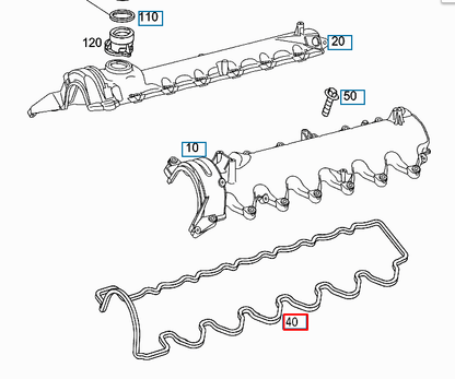 new mercedes benz cl c215 right engine valve cover gasket a1370160321 original