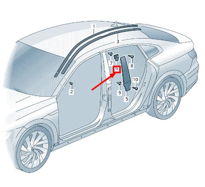 NEW VOLKSWAGEN ARTEON 3H7 RIGHT B-PILLAR COVER RETAINER 3G8853588B