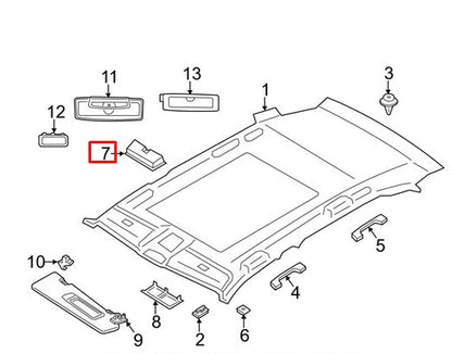 NEW BMW X5 F15 F16 UPPER CONSOLE COMPARTMENT GLASSES TRAY 51447352807 ORIGINAL