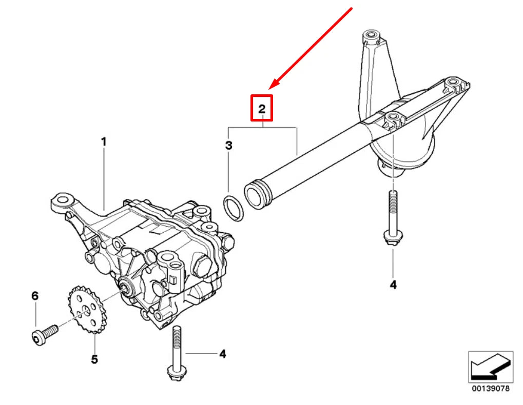 NEW BMW X5 E70 OIL PICKUP TUBE 7530085 11417530085 ORIGINAL