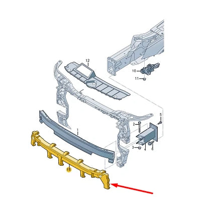 NEW AUDI Q5 FY FRONT BUMPER IMPACT FOAM 80A807550F ORIGINAL