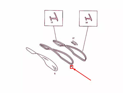 NEW MERCEDES-BENZ 190 W201 REAR WINDOW SEALING FRAME A2016700139 ORIGINAL