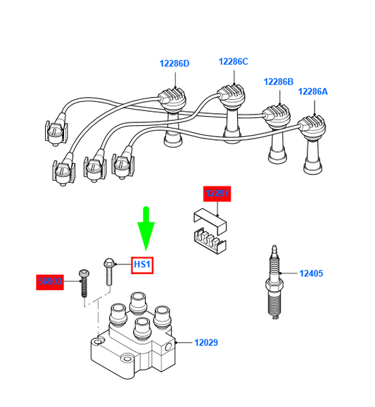 new ford focus mk2 ignition coil bolt w711580-s437 1372758 original