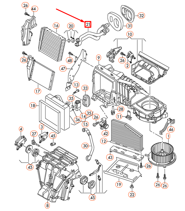 NEW VOLKSWAGEN CC COOLANT FEED/RETURN PIPE 3C1819857 ORIGINAL
