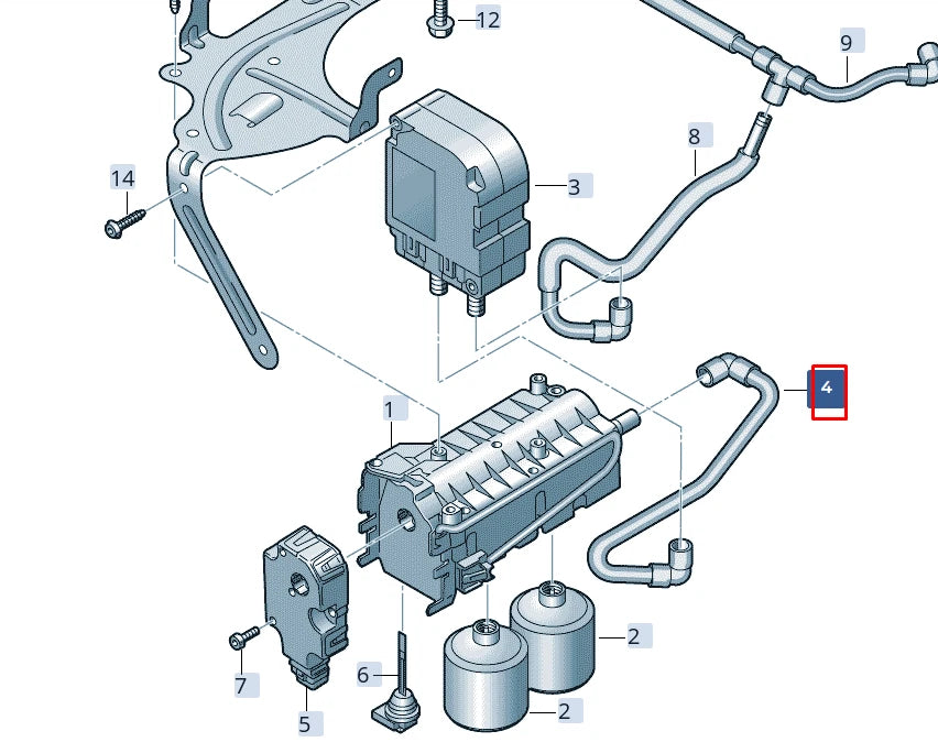 NEW AUDI A6 C8 AIR PIPE RHD 4K2819588