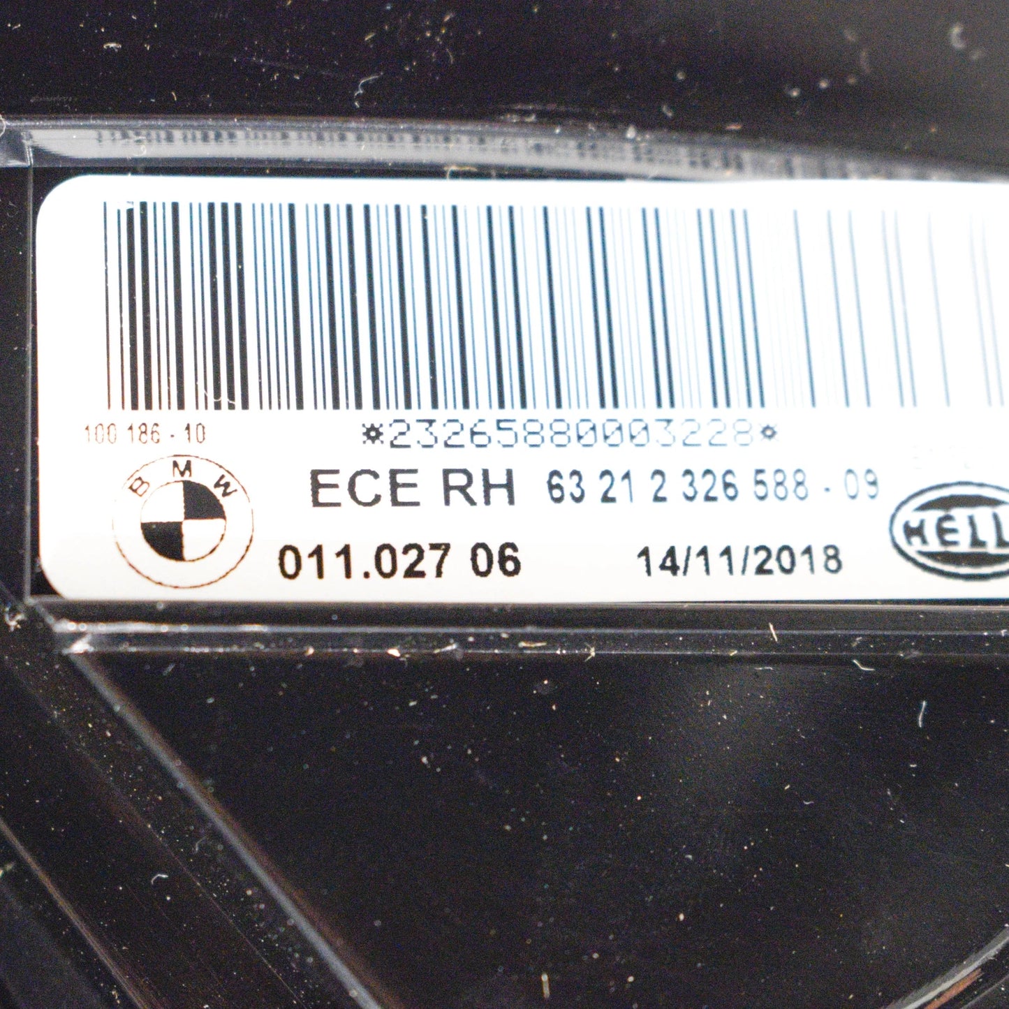 NEW BMW X6 E71 REAR RIGHT SIDE PANEL TAIL LIGHT BLACK LINE 63212326588 ORIGINAL