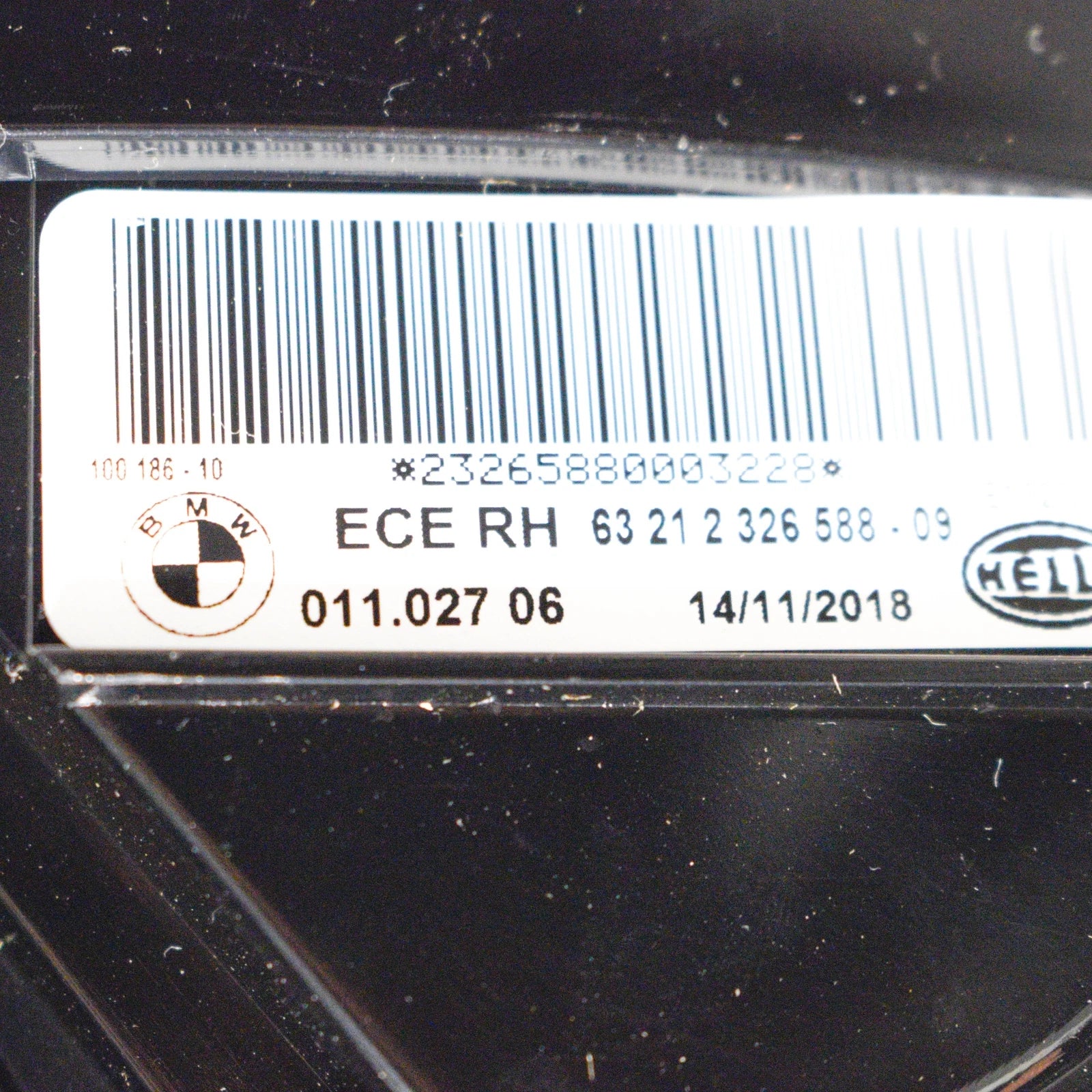 NEW BMW X6 E71 REAR RIGHT SIDE PANEL TAIL LIGHT BLACK LINE 63212326588 ORIGINAL