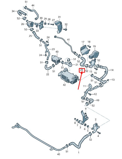 NEW AUDI Q7 4M ENGINE COOLANT HOSE 4M0121056AQ