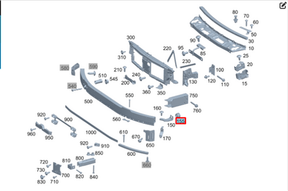 NEW MERCEDES-BENZ C W206 FRONT REINFORCEMEN MOUNT PLATE A2066209601 ORIGINAL