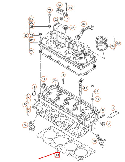 NEW AUDI A1 8X CYLINDER HEAD GASKET 03L103383BP