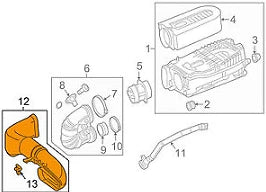 NEW MERCEDES BENZ GLE W166 AIR INLET DUCT TUBE A6510901142