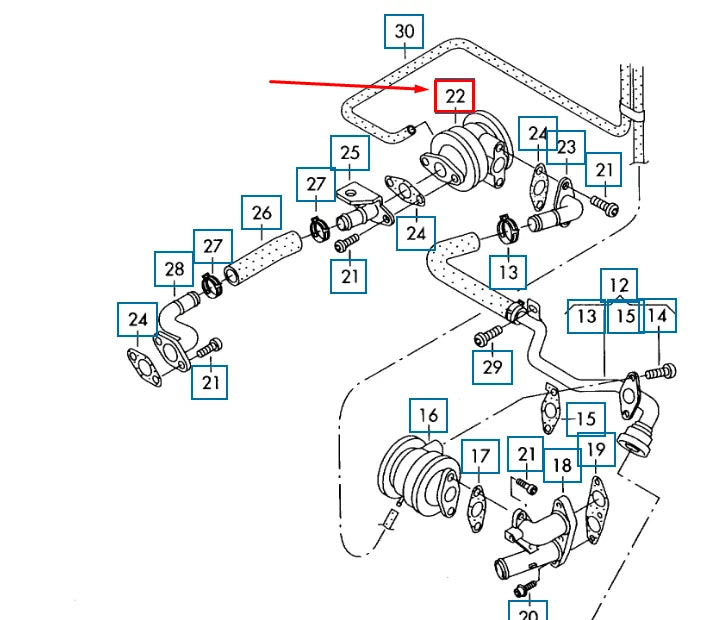 NEW AUDI A3 8P SECONDARY AIR PUMP KOMBI VALVE 022131101G ORIGINAL
