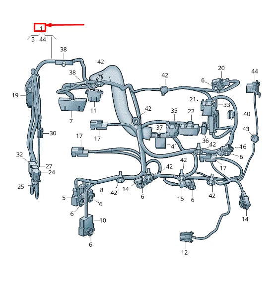 NEW VW TOUAREG 7P FRONT LEFT SEAT FRAME WIRING HARNESS LHD 7P6971363CA