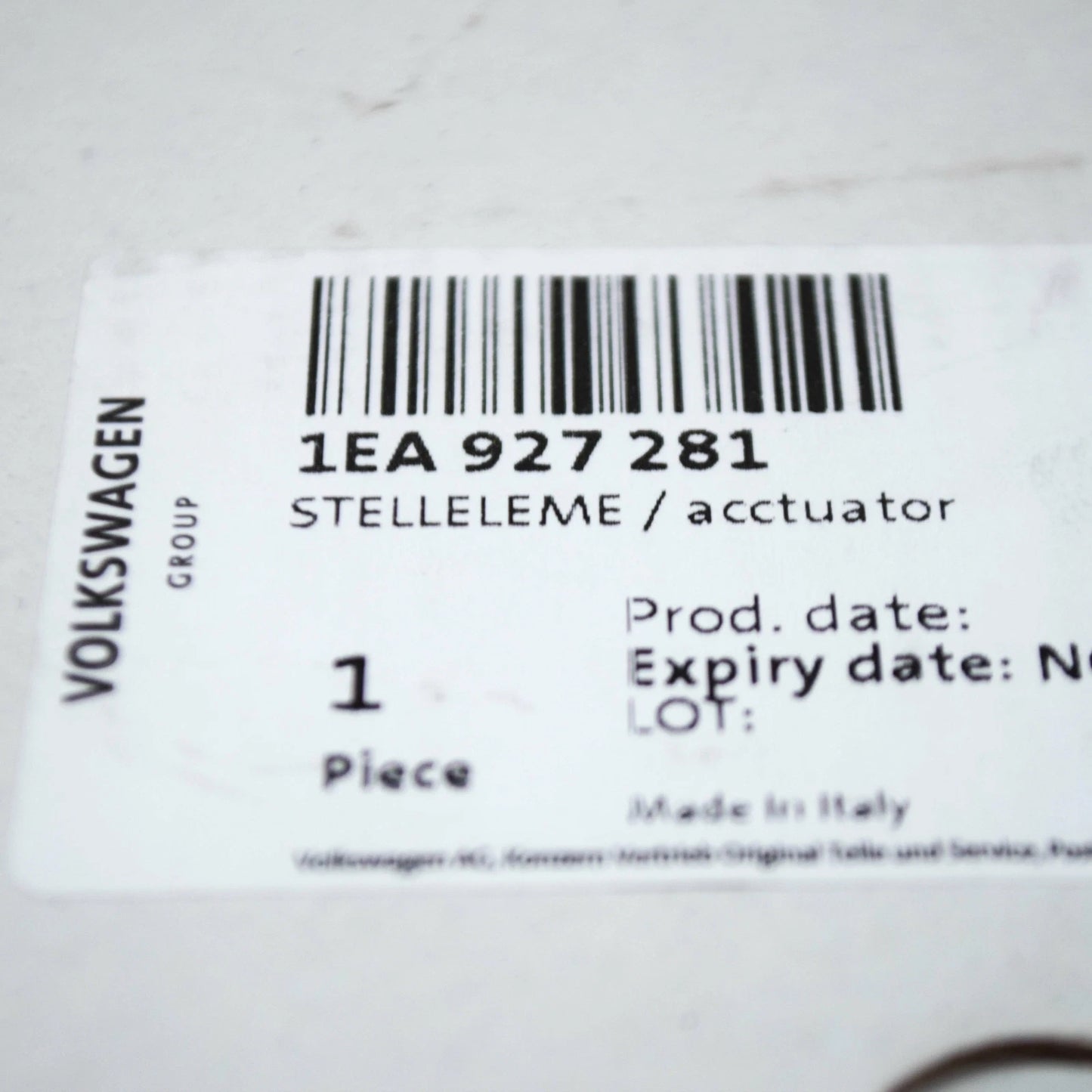 NEW VOLKSWAGEN ID.3 E11 SERVOMOTOR FOR PARKING LEFT 1EA927281