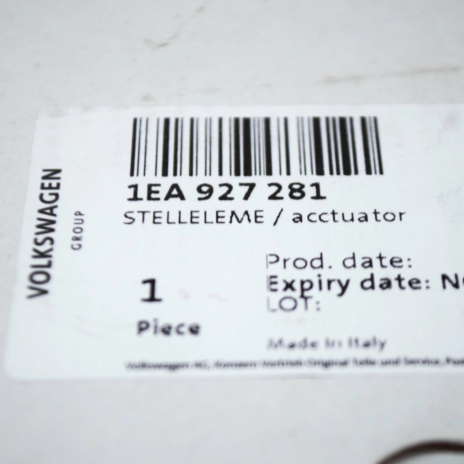 NEW VOLKSWAGEN ID.3 E11 SERVOMOTOR FOR PARKING LEFT 1EA927281