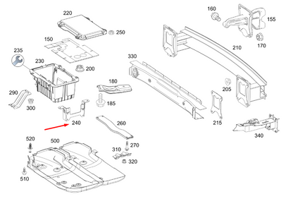 new mercedes-benz gle w167 rear end right inner bracket a1676192700 original