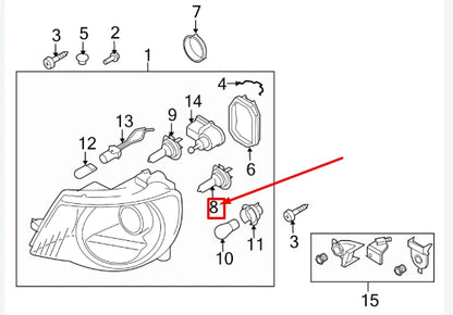 NEW VOLKSWAGEN BEETLE 9C FRONT HEADLIGHT BULB N10320102 ORIGINAL