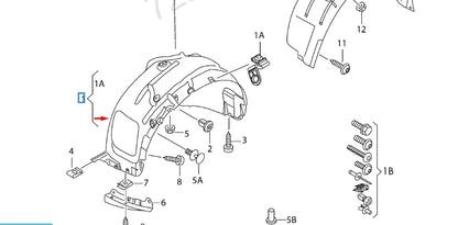 NEW AUDI Q5 8R FRONT LEFT SIDE FENDER LINER SPLASH SHIELD 8K0261225A