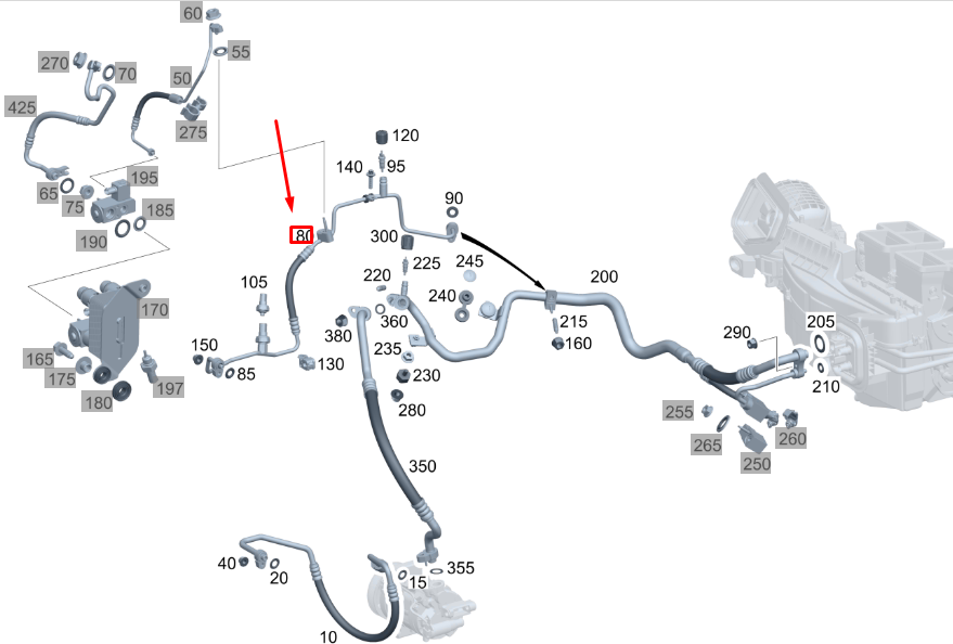 new mercedes-benz gla h247 amg refrigerant line a1778309802 original