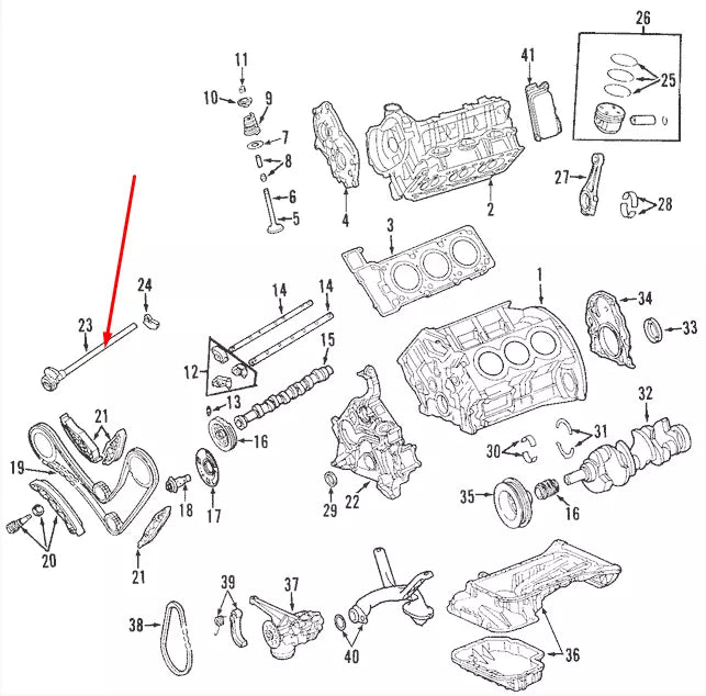 NEW MB M-CLASS W164 ENGINE BALANCE SHAFT A2720302872 4.0 DIESEL