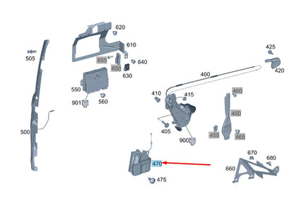 NEW MB VITO W447 REAR LEFT POWER CLOSING SYSTEM DOOR DRIVE A4477600010 ORIGINAL
