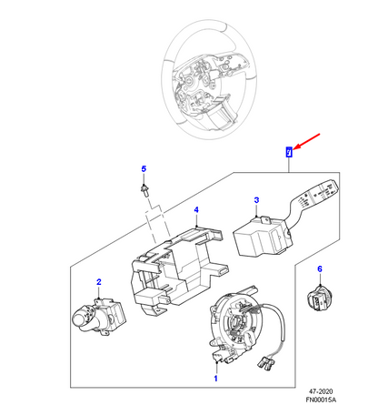 new jaguar f-pace x761 steering column switch pack t2h46346 original