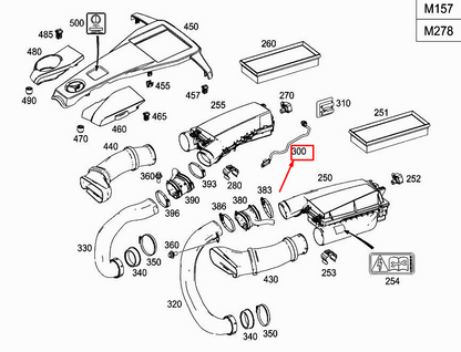 NEW MERCEDES-BENZ S W221 ENGINE PRESSURE SENSOR WIRING A2781506020 ORIGINAL