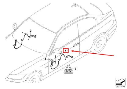 NEW BMW 3 COUPE E92 FRONT LEFT DOOR CABLES 61129259814 9259814 ORIGINAL