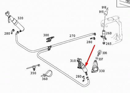 NEW MERCEDES-BENZ SL R230 RIGHT HEADLIGHT WASHER SPRAY NOZZLE A2308600247