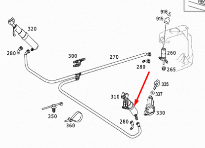 NEW MERCEDES-BENZ SL R230 RIGHT HEADLIGHT WASHER SPRAY NOZZLE A2308600247